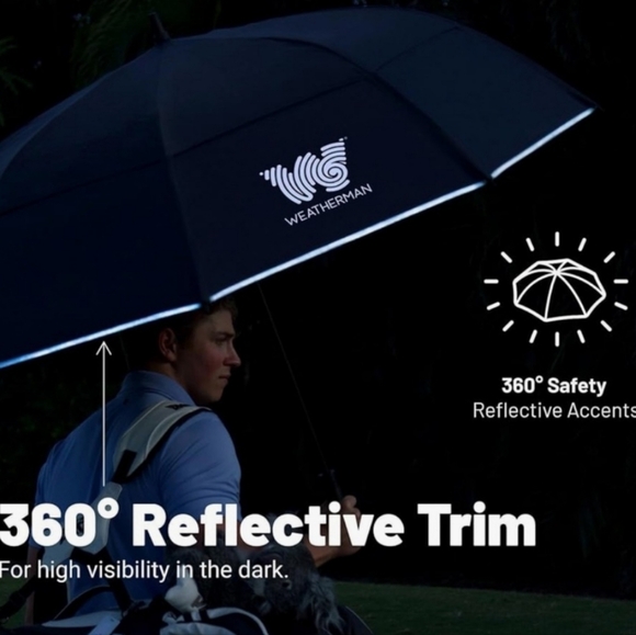 NEW 68” Weatherman x DK Danielle Kang Limited Edition Golf Umbrella Windproof - Picture 10 of 11